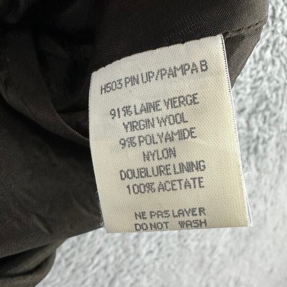 Irene Van Ryb Wool Skirt Size 8 Brown Embroidered Fireworks Pattern A-Line Slip - Picture 10 of 11